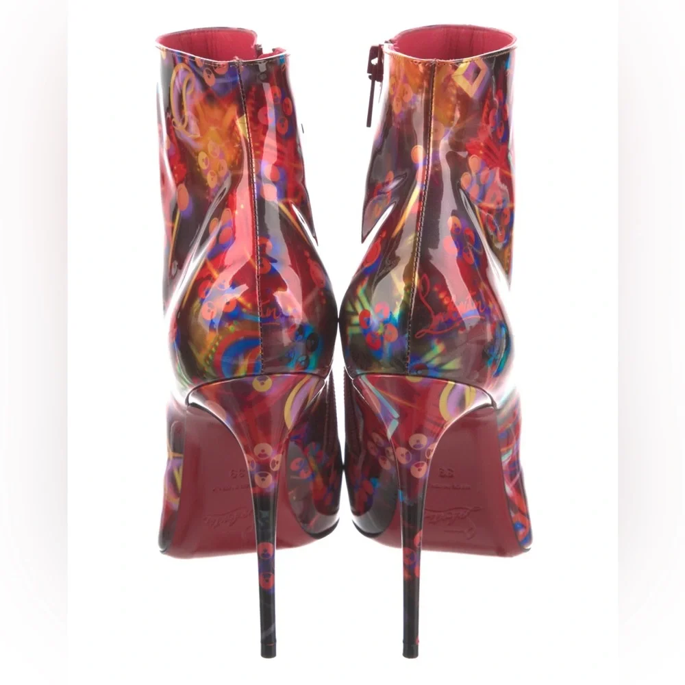 Christian Louboutin So Kate Disco Holograph Disco Booty Patent Leather Size 39 - Picture 9 of 12